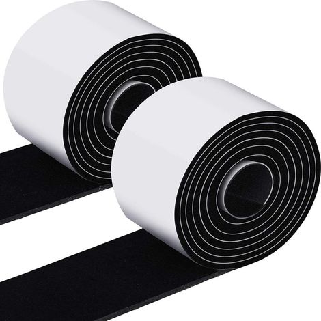 Ruban adhésif en feutre noir de 100 cm long, rouleau bande polyester P (1/5)