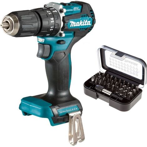Makita DHP487Z 18V LXT Lithium Brushless Combi Hammer Sub Compact + 30PC Set (1/5)
