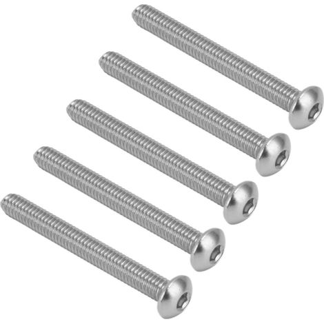 Vis à tête bouton hexagonale M4 en acier galvanisé pour montage électronique et équipements de précision (1/5)