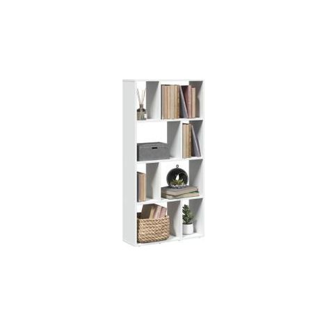 Bibliothèque blanc 60x20x120 bois d'ingénierie (1/5)