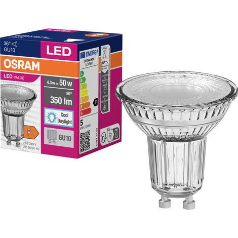 OSRAM 4058075817715 LED EEK F (A - G) GU10 Reflektor 4.3 W = 50 W Kaltweiß (Ø x H) 50 mm x 50 mm 1 (1/5)