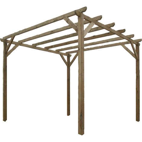 GAZEBO PERGOLE PERGOLA LASA IMPREGNATO MT.3X3 GAZEBI ARREDO GIARDINO