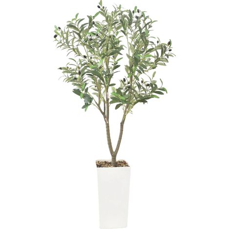 Arbre à olives artificiel, feuilles réalistes, branches ajustables, 5ft A (1/2)