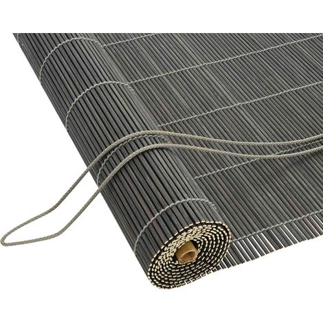 Store enrouleur Gris 90 x 160 cm Bambou vidaXL