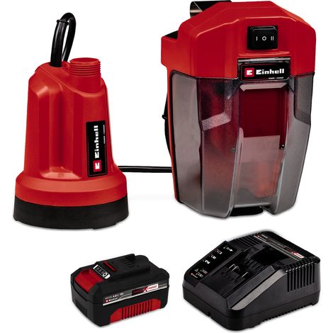 Einhell – Akku-Klarwasserpumpe 18V – max. 4500 L/h – Flachabsaugung bis 1 mm – 5 m Kabel – inkl. 4,0 Ah Akku & Schnellladegerät (1/5)