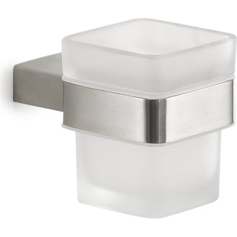 Portaspazzolini da muro in acciaio inox AISI 304 e Cromall A510 Gedy serie MAUI Satinato