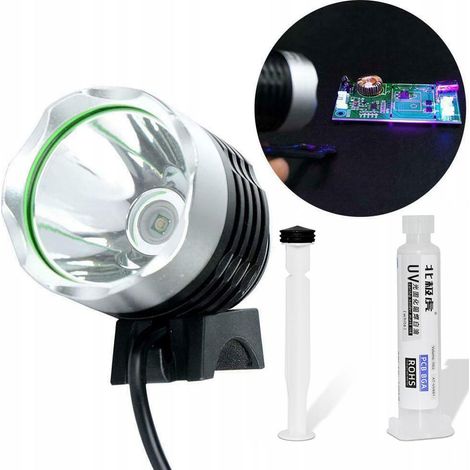 Set Soldermaska Bianca 10ml con Pistone e Lampada UV – Protezione PCB, Isolamento, Rapido Indurimento  Ideale per Riparazione Circuiti Stampati (1/5)