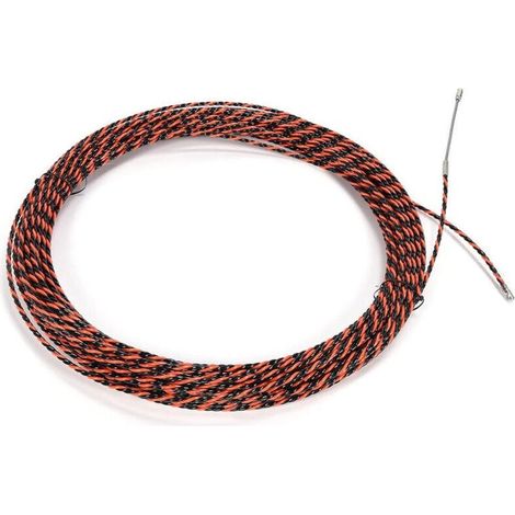 Elektrischer Drahtzieher, 5 m, 5 mm, elektrischer Kabelzieher, flexibler Spiralnadel-Drahtzieher, Elektriker-Nadel-Kabelzieher, Drahtzieher mit Führungskopf, für Kabel mit flexiblem Führungskopf, T-Au (1/4)