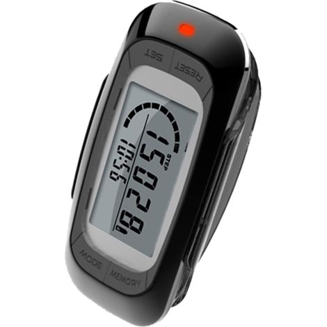 Podomètre pour la Marche - Suivi des Pas, des kilomètres, des Calories et du Temps d'activité. Compteur de Pas à Clipser pour Femmes et Hommes avec Grand écran (1/5)