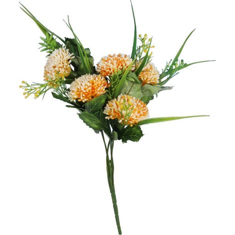 Fiori artificiali Spiraea gialli - Bouquet di 5 pezzi (1/4)