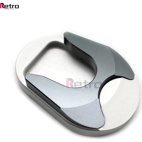 (GRIS) Compatible avec Vespa GTS300 GTS250 GTV300 GTS 250 300 (2013-2023) - Extension de béquille latérale - Plaque de support maxpower (1/3)