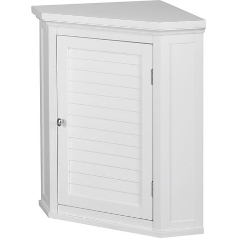 Armario de Baño Mueble de Baño de la Pared Moderno Blanco Madera Teamson ELG-587 (1/5)
