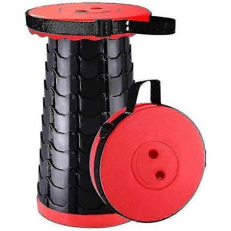 Tabouret pliant portable - Tabouret pliant en plastique pour le camping - Siège rétractable - Charge maximale : 150 kg (1/5)