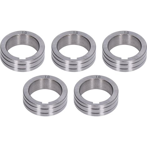 Jeu de 5 galets d'alimentation de fil rainurés de 0,8 à 1,0 mm adaptés aux machines à souder BINZEL. (1/5)