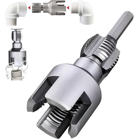 Herramientas para roscar tuberías, aptas para roscas internas y externas de 1/2 y 3/4 de pulgada se pueden utilizar para la reparación de pernos y tuberías de agua, y son compatibles con taladros eléc