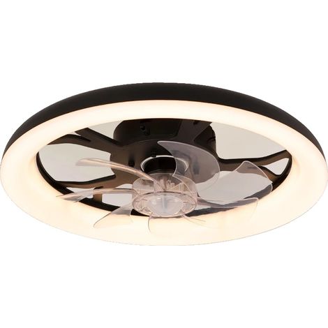 Deckenventilator, Fernbedienungsbetrieb, Energieeffiziente Beleuchtung, Schwarz (1/2)