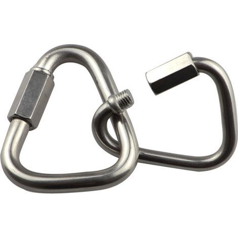 Boucle de connexion triangulaire en acier inoxydable 304, type Meilong Lock, boucle d'escalade, accessoires de quincaillerie marine, 10 mm, acier inoxydable 304 (1/3)