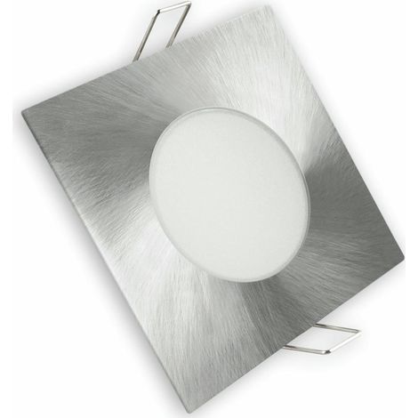 ARO FIJO LED IP65 MATEL CUADRADO NÃQUEL 8W FRÃA
