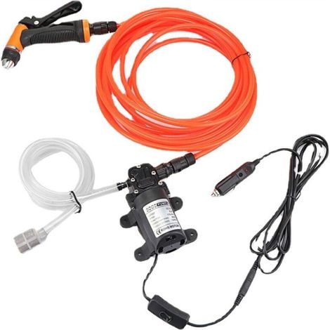 Car Washer, 12V Water Pump, High Pressure Washer, Mini Portable Self-Priming Electric Washer, Car Accessories (1/5)