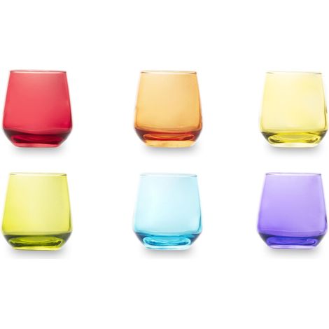 Excelsa Lima Set 6 Bicchierini da Liquore/Caffè, Vetro, Capacità 95 ml, Multicolore (1/5)