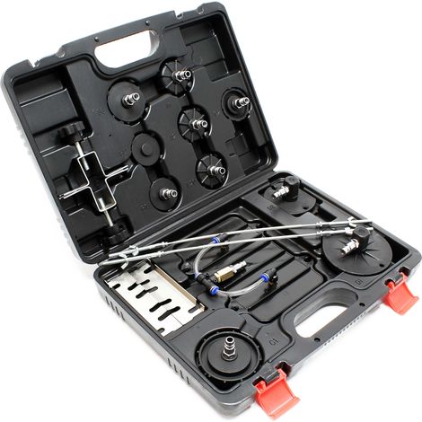 Wiltec Kit de 11 adaptateurs connecteurs pour purgeur de frein pneumatique – en Plastique – dans un Coffret pratique – Embouts pour système de freinage