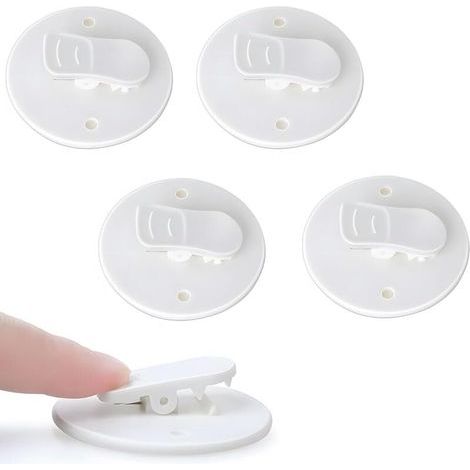 4 Stück Spritzschutz-Clips – Badezimmer-Wasserleckschutz-Clips, Duschvorhang-Clips ohne Bohren zum Aufhängen in der Dusche beim Camping (weiß) (1/4)