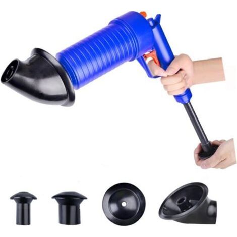 Déboucheur chimique de canalisation – Pression jusqu'à 3,5 bar – 4 embouts pour toilettes, éviers, baignoires – Écologique, sans produits chimiques (1/5)
