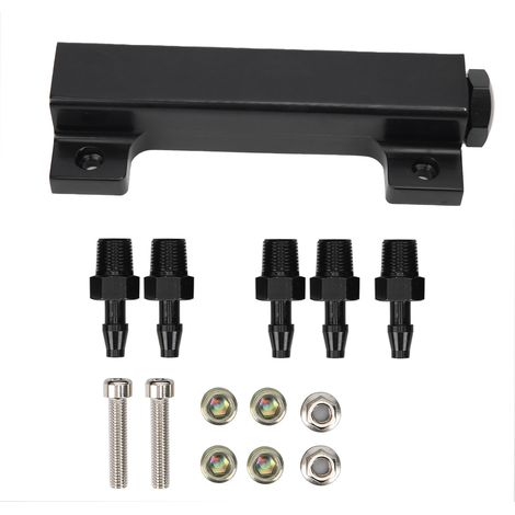 6-Port-Vakuum-Ansaugkrümmer-Turbo-Wastegate-Boost-Kit, 3/8-Zoll-Einlass, 1/8-Zoll-Vakuumanschlüsse (1/5)