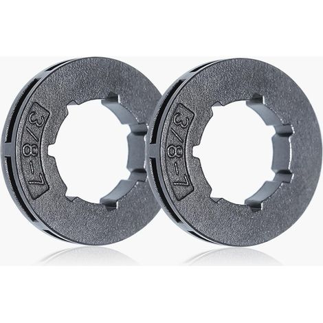 Lot de 2 pièces 3/8"-7T Pignon (petit) pour Husqvarna 50 51 55 154 254 Stihl 034 036 Tronçonneuse Trou Intérieur 19 mm Remplace 000 642 1249 (1/5)