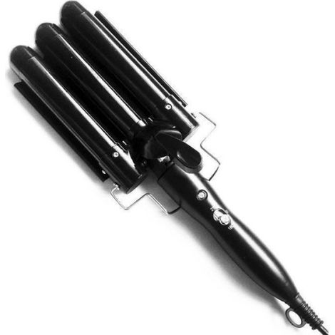 Fer À Friser - Trois Tiges - 20 mm - Température Réglable - Chauffe En 30 Secondes - Pour Cheveux Longs Et Moyens - 1 Pièce