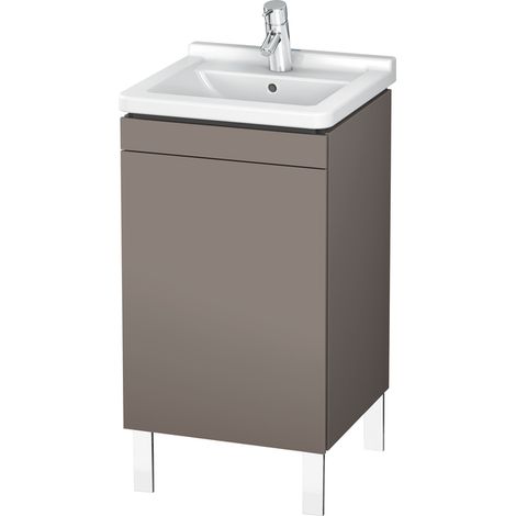 Mobiletto Duravit L-Cube Vanity verticale, 1 sportello, incernierato a sinistra, 460 mm, per Starck 3 030348, colorazione: Basalto opaco decoro opaco - LC6169L4343 (1/4)