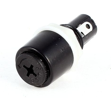 sourcing map Bouchon à vis cruciformes montage panneau porte-fusible de 250V 10A 5mmx20mm (1/4)