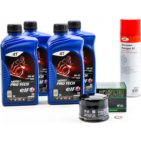 Kit Entretien Vidange pour BMW HP4 RACE de 2017 à 2020 - ELF MOTO 4 PRO TECH 5w40 4L