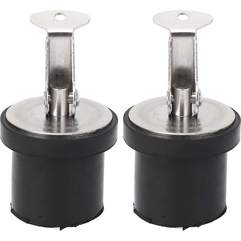 Lot de 2 bouchons de vidange à compression de 19 mm, joint en caoutchouc et acier inoxydable, type à vis en laiton, pour bateaux et yachts. (1/4)