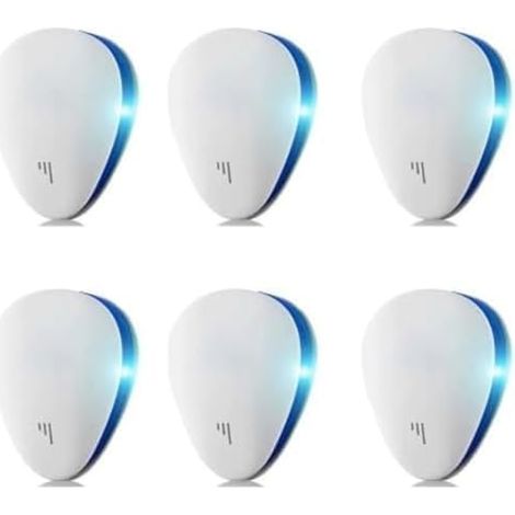 Répulsif à ultrasons - Multi fréquence double puce non toxique Plug In pour maison et intérieur Blanc