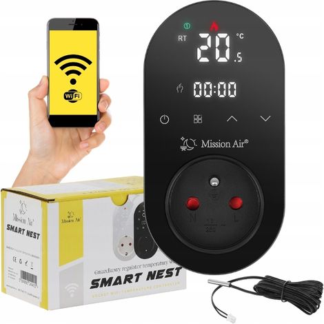 Controlador de temperatura de enchufe SMART NEST BLACK (1/5)