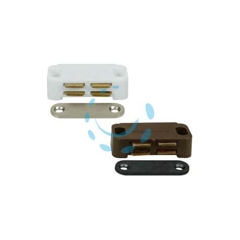 CRICCHETTI MAGNETICI PICCOLI - mm.45x21x13h. attrazione Kg.3,5 bianco UCN10