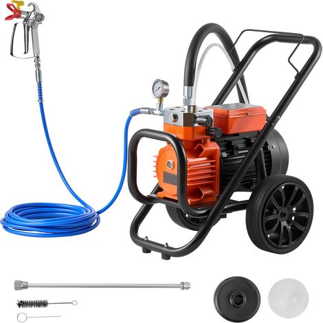 Mophorn Spruzzatore di Vernice Airless a Carrello, Macchina a Spruzzo 2000 W con Pressione Massima di 22,75 Mpa, Flusso Massimo 3,5 L/min e Asta di Prolunga per Applicazioni Domestiche (1/5)