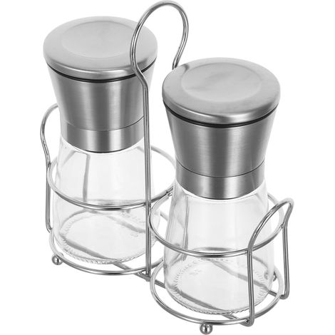 Moulin à poivre manuel, inox et verre (1/5)