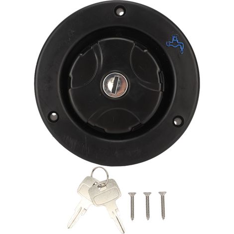 Entrée d'eau ronde à loquet pour camping-car, trappe de remplissage par gravité, raccord pour caravane et motorhome. (1/5)