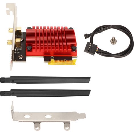 Carte WiFi PCIe 3000Mbps Double Bande 2.4G/5G avec Antenne 6dBi Haut Gain pour Réseau Sans Fil Ultra Rapide (1/5)