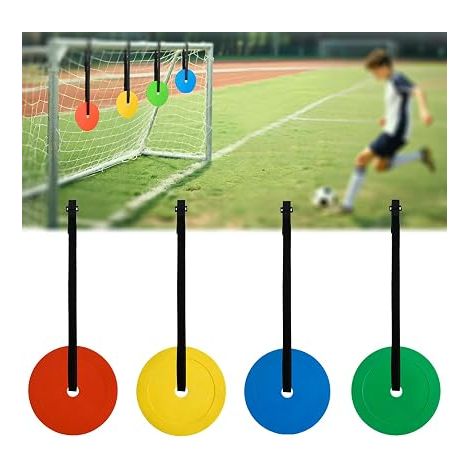 Football Goal Targets, 4 Pieces 15 cm Outdoor Football Goal, Target Discs and Adjustable Straps for Foldable Football Goal, Shooting Targets Training Equipment to Improve Accuracy (1/5)