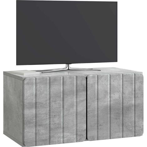 Maison Exclusive - Meuble TV mural Gris béton 59,5 x 31 x 30 cm Bois d'ingénierie