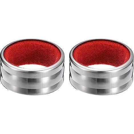 4 x 1.9 cm (2-piece) stainless steel wine bottle collars, drip-proof rings, stopper accessories. - AquaForge (1/5)
