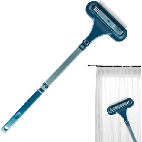 Brosse Nettoyage Vitre avec Raclette Et Manche Détachable Outil de Nettoyage Léger pour Moustiquaires Pour Maison Salle De Bain Miroir Porte Vitrée Placard Utilisation Humide Et (1/5)