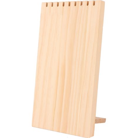 Tablette de Présentation en Bois pour Bijoux - 9 Emplacements, Support de Rangement pour Colliers et Décor de Bureau (1/5)