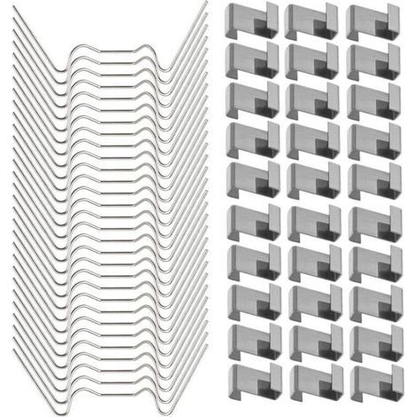 Lot de 120 clips de fixation en acier inoxydable pour vitrage de serre – 60 clips W et 60 clips Z – Résistance à la rouille (1/5)