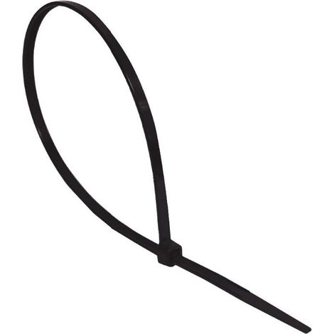 Brida nylon 2,5 x 150 mm negra, 100 uds (1/2)