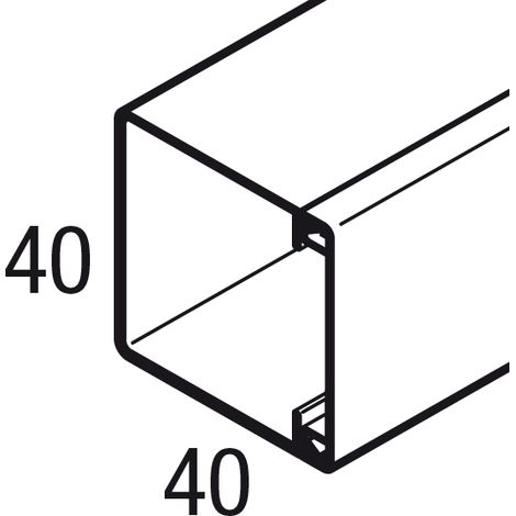 Rehau – Goulotte axis mini 40x40mm 2m – Finition blanche 9010 – Solution esthétique pour gestion câbles – Pour espaces confinés