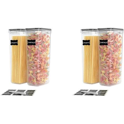 Ensemble de 4 boîtes hermétiques, idéales pour le garde-manger, l'organisation de la cuisine et du plan de travail.-AquaForge (1/5)